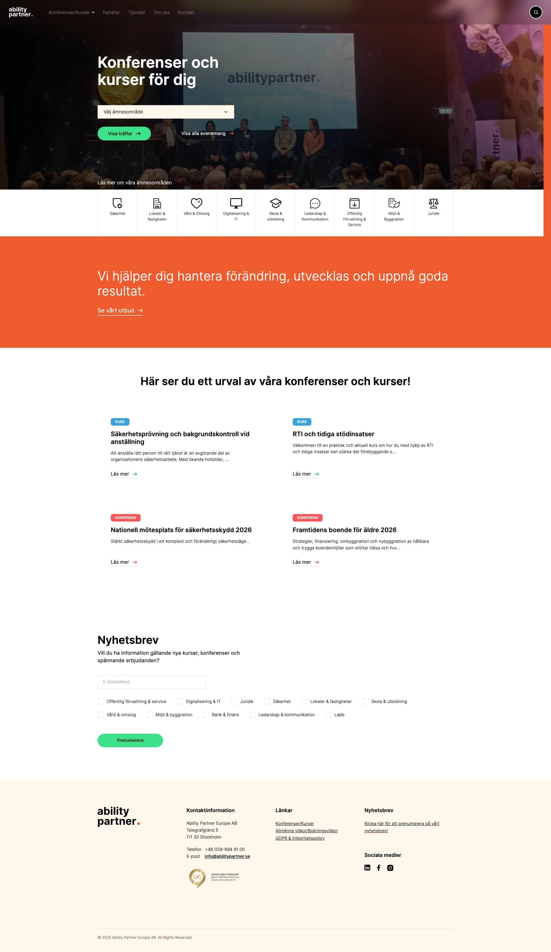 Bild på Digialbyrå projekt hela hemsidan - Ability Partner