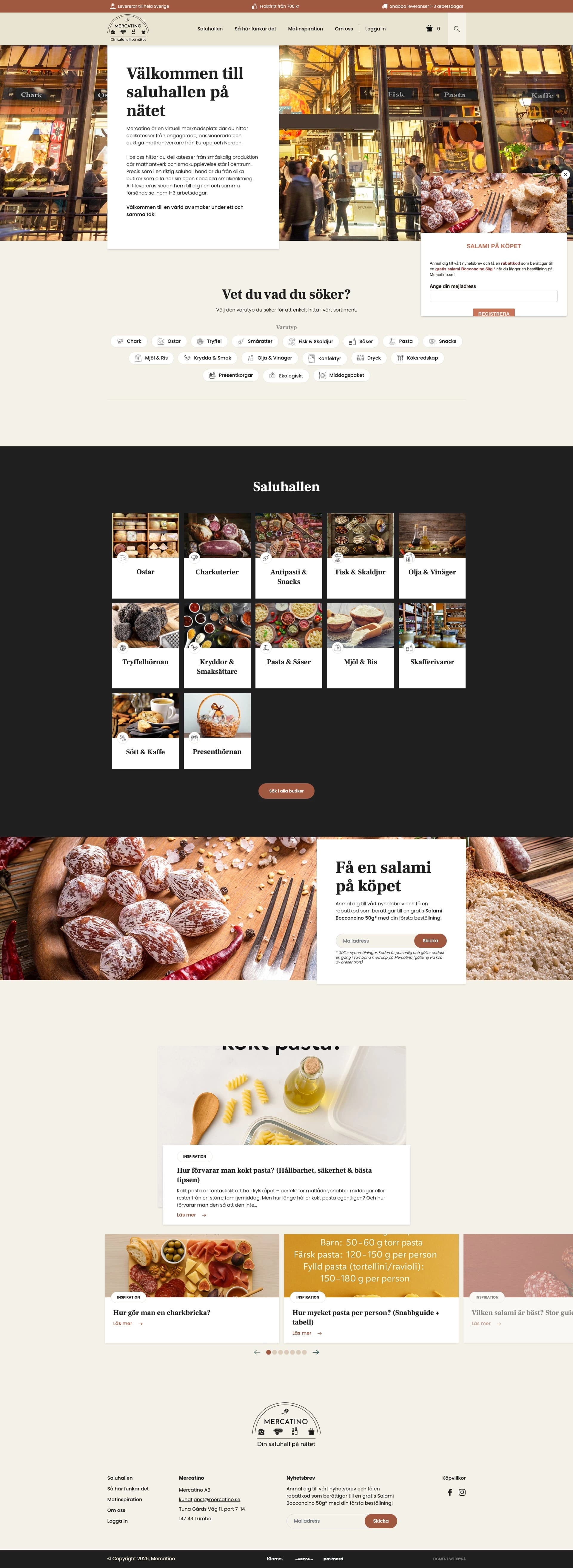Bild på Digialbyrå projekt hela hemsidan - Mercatino