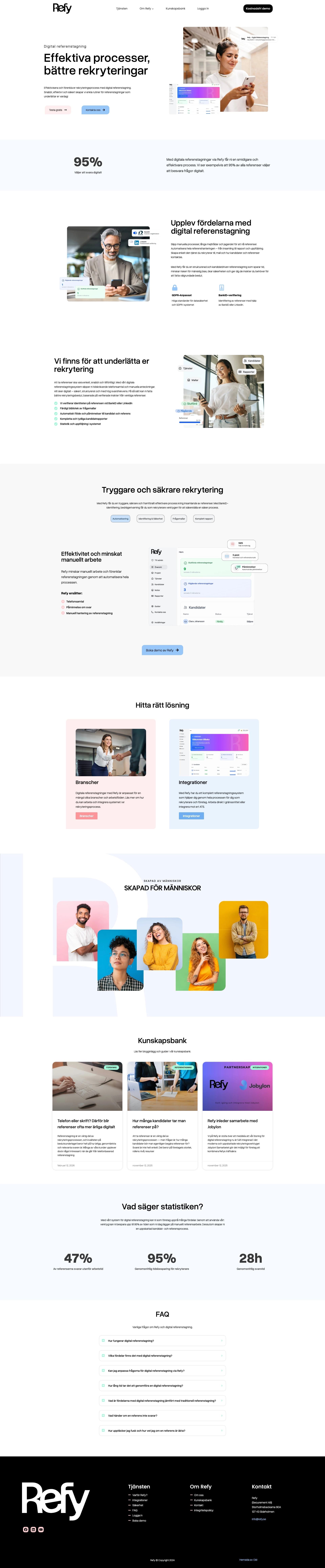 Bild på Digialbyrå projekt hela hemsidan - Refy