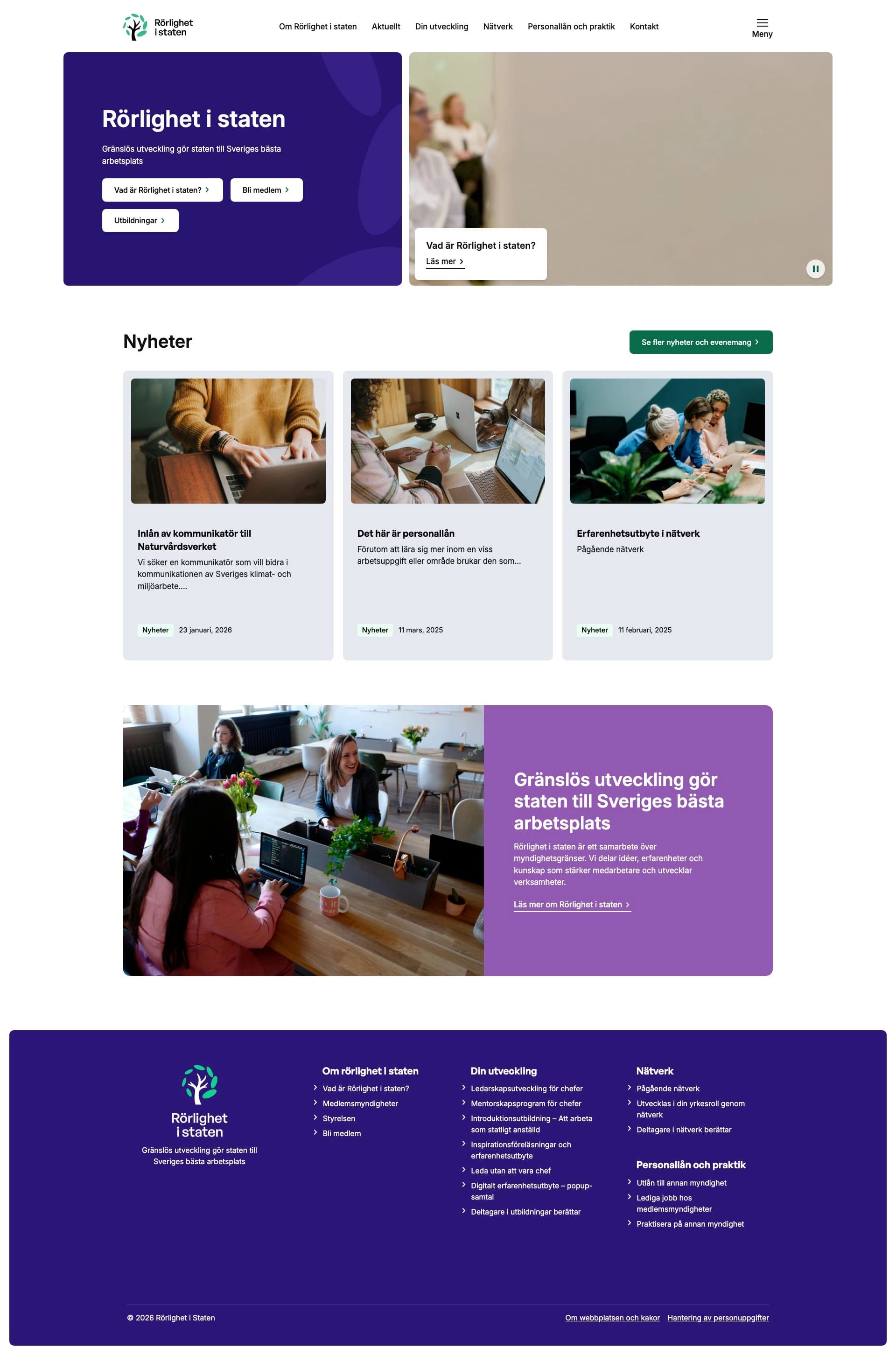 Bild på Digialbyrå projekt hela hemsidan - Rörlighet i staten