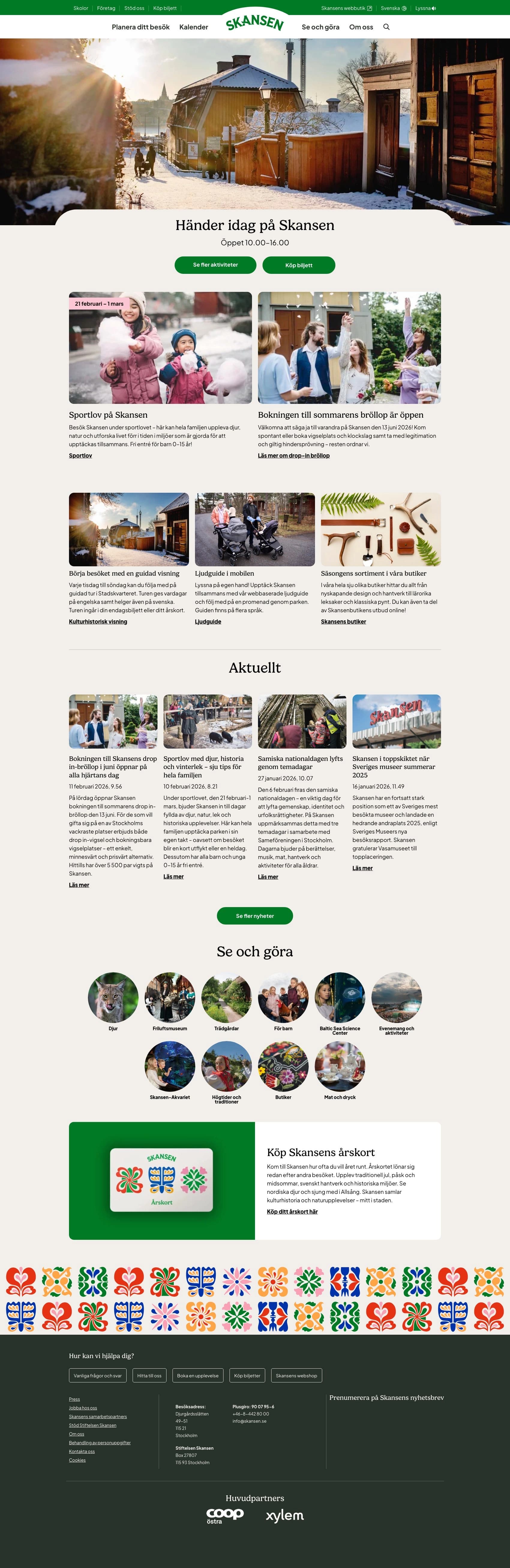 Bild på Digialbyrå projekt hela hemsidan - Skansen