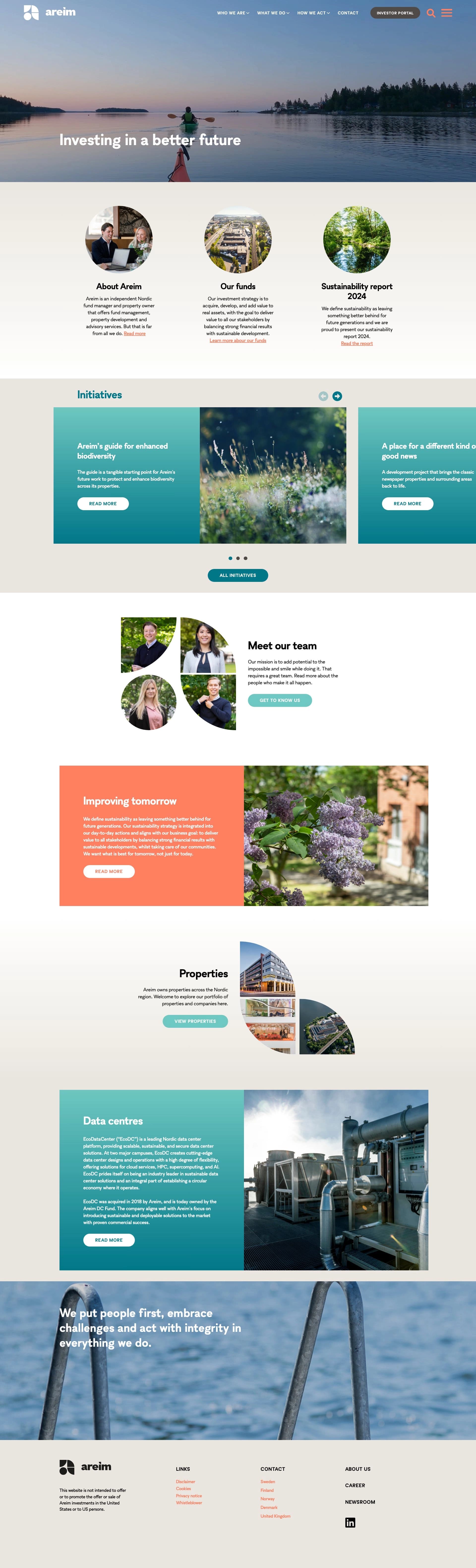 Bild på Digialbyrå projekt hela hemsidan - Areim Fastigheter