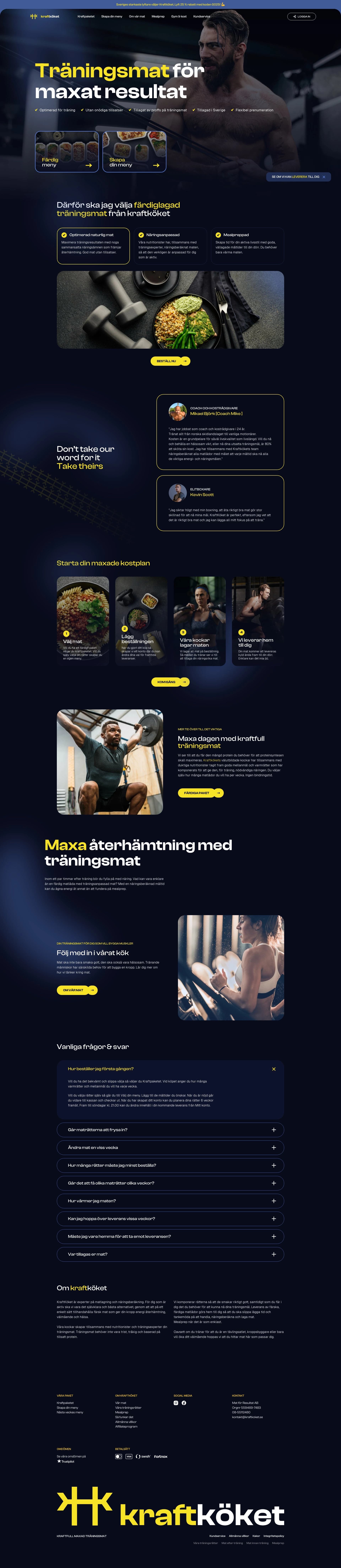 Bild på Digialbyrå projekt hela hemsidan - Kraftköket